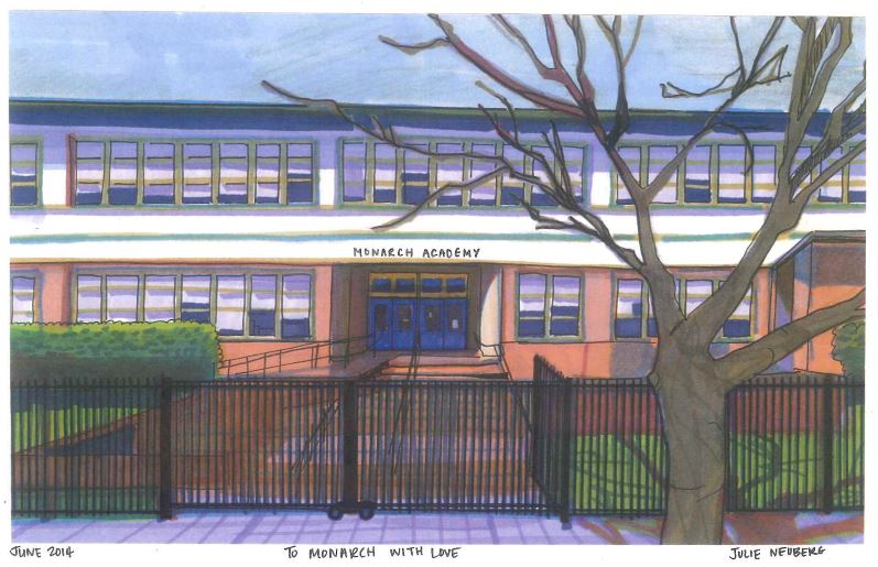 Monarch watercolor painting